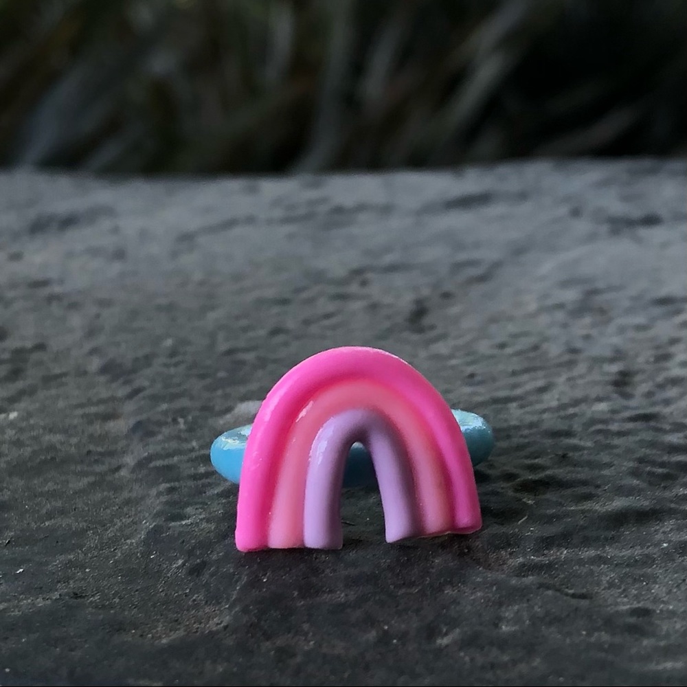 rainbow chunky ring